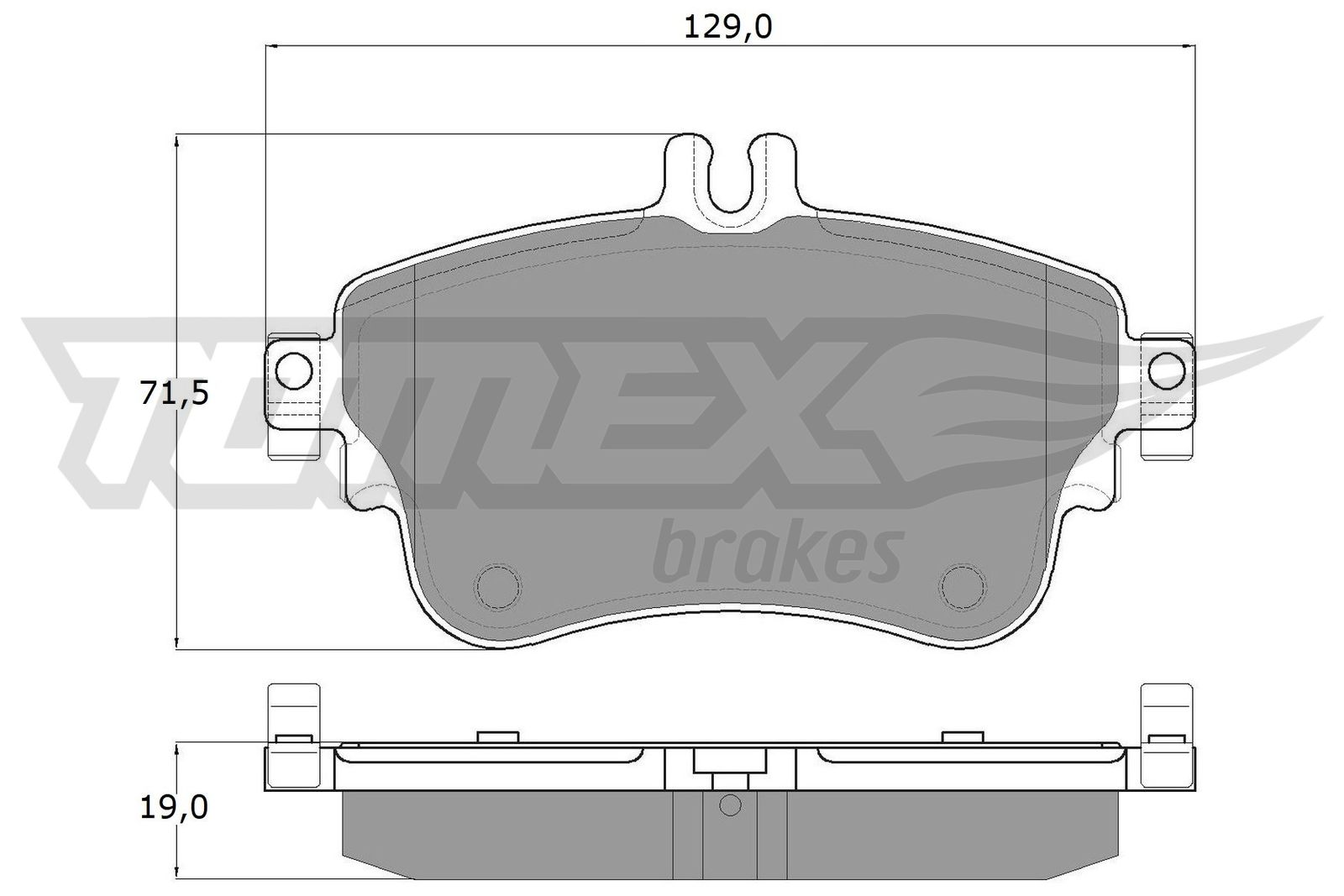 Sada brzdových platničiek kotúčovej brzdy TOMEX Brakes